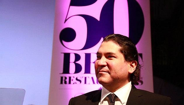 Gastón Acurio y su premio a la trayectoria por los 50 Best Restaurants.