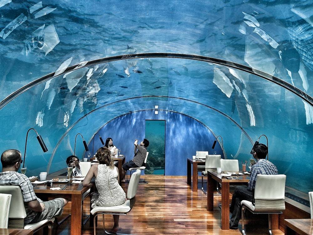 Sumergido en las Maldivas, Restaurante ITHAA, que significa